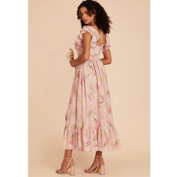 Birdy Grey Pink Floral Midi Dress - Picture 2 of 16